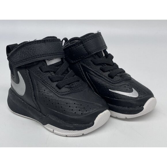 Nike Baby Team Hustle D7 Black High Top Shoes US size 2C - Picture 2 of 16